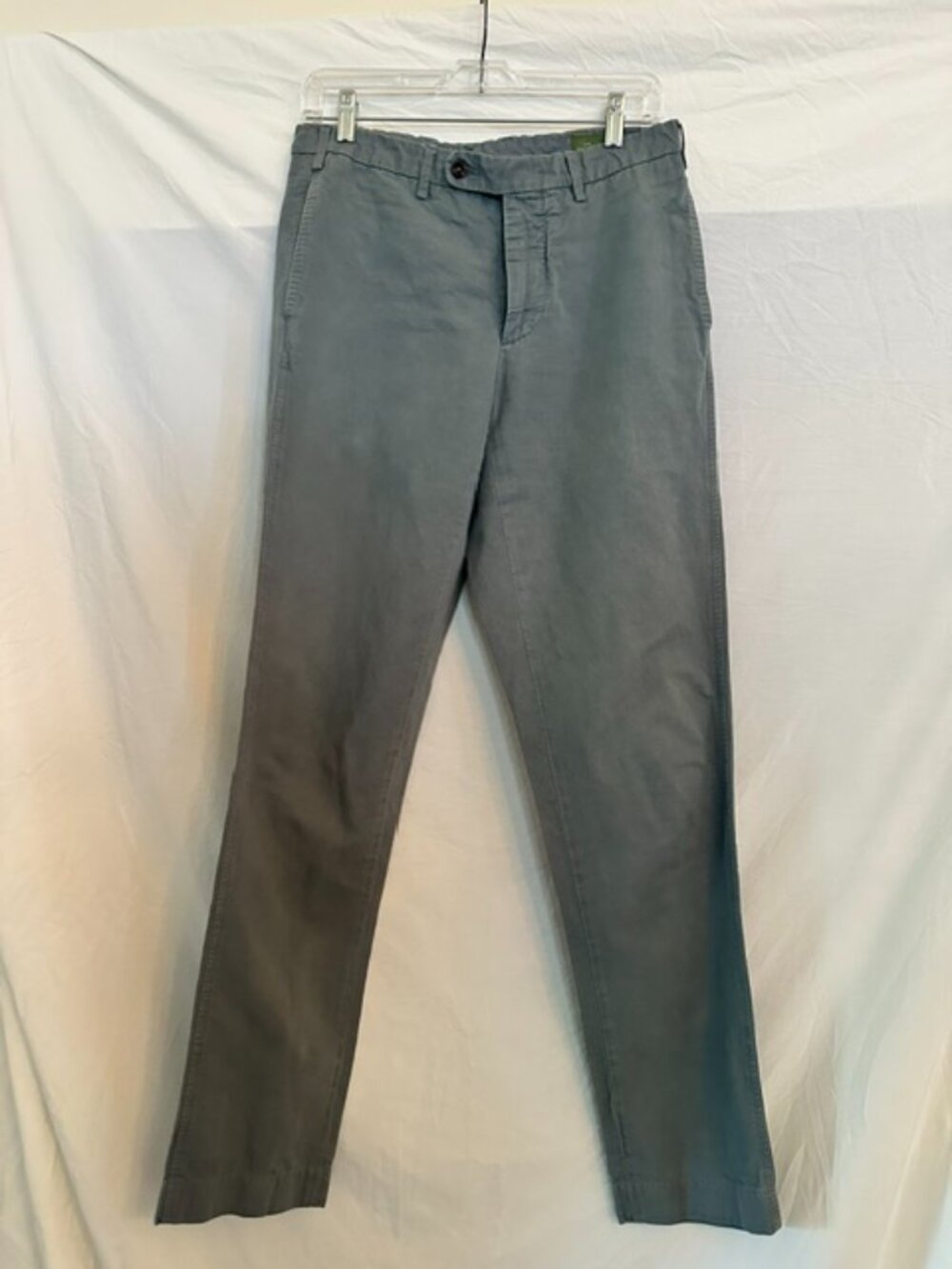 Sid Mashburn Cotton Linen Chino Pants Gray Made Italy Men's 32